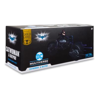 DC Multiverse Vehículo Batpod with Catwoman (The Dark Knight Rises)