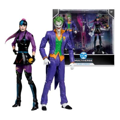 DC Multiverse Figuras Paquete de 2 The Joker & Punchline 18 cm
