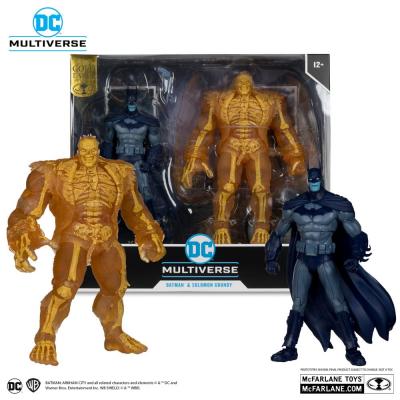 Arham City Pack de 2 Figuras DC Multiverse Batman & Solomon Grundy (Gold Label) 18 cm