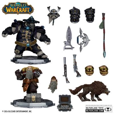 World of Warcraft Pack de 2 Estatuas PVC 1/12 Dwarf Hunter: Beast Master & Pandaren: Monk (Gold Label) 15 cm