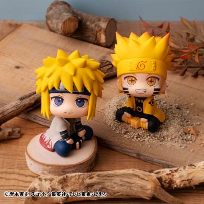 Naruto Shippuden Estatua PVC Look Up Naruto Uzumaki Six Paths Sage Mode & Minato Namikaze 11 cm (with gift)