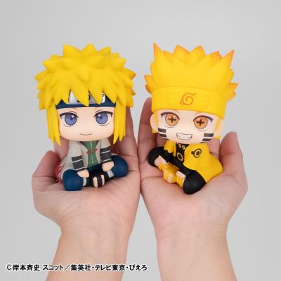 Naruto Shippuden Estatua PVC Look Up Naruto Uzumaki Six Paths Sage Mode & Minato Namikaze 11 cm (with gift)