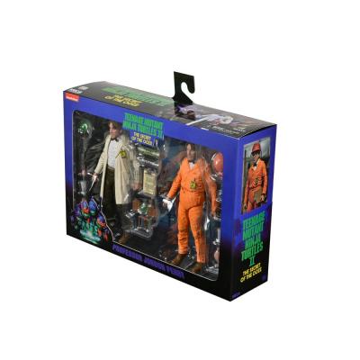 TMNT II: The Secret of the Ooze 2-Pack Figuras Lab Coat Professor Perry and Hazmat Suit Professor Perry 18 cm