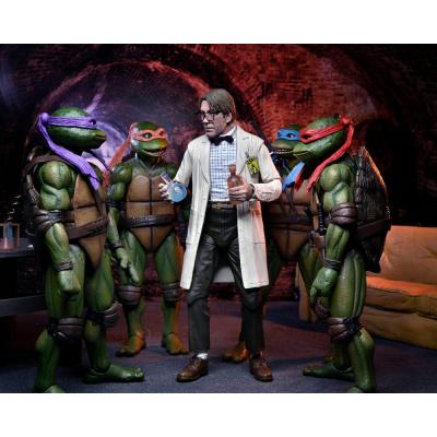 TMNT II: The Secret of the Ooze 2-Pack Figuras Lab Coat Professor Perry and Hazmat Suit Professor Perry 18 cm