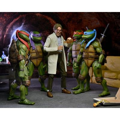 TMNT II: The Secret of the Ooze 2-Pack Figuras Lab Coat Professor Perry and Hazmat Suit Professor Perry 18 cm