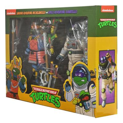 Tortugas Ninja (Cartoon) Pack de 2 Figuras Space Adventure & Samurai Turtles 18 cm