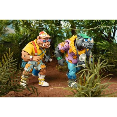 Tortugas Ninja (Cartoon 1980) Pack de 2 Figuras Vacation Bebop and Rocksteady 18 cm