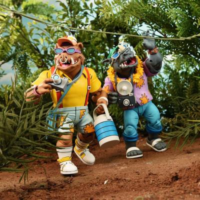 Tortugas Ninja (Cartoon 1980) Pack de 2 Figuras Vacation Bebop and Rocksteady 18 cm