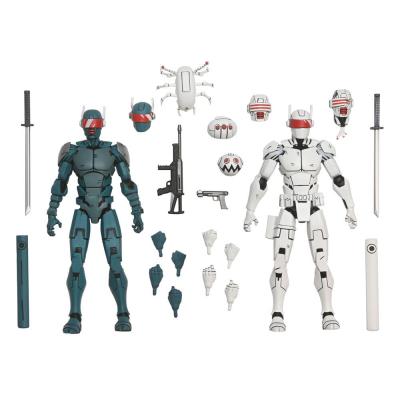 Tortugas Ninja (The Last Ronin) Pack de 2 Figuras Synja Robots 18 cm