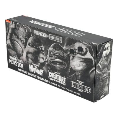 Universal Monsters x Teenage Mutant Ninja Turtles pack de 4 Figuras Turtles Black & White 18 cm
