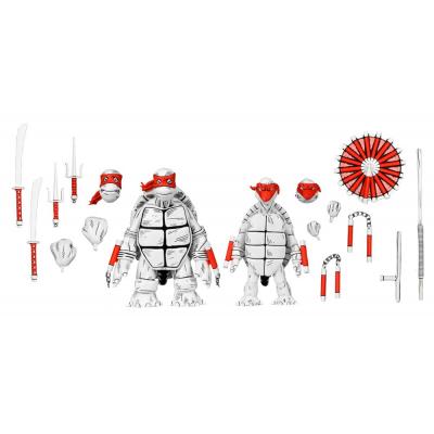 Tortugas Ninja (Mirage Comics) Pack de 2 Figuras Black and White First Turtles 18 cm