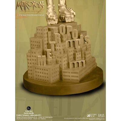 Metropolis Estatua 1/4 Maschinenmensch Metallic Gold 40 cm