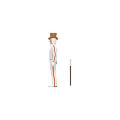 Charlie y la fabrica de chocolate (1971) Figura ReAction Wave 03 Willy Wonka (White Suit) 10 cm