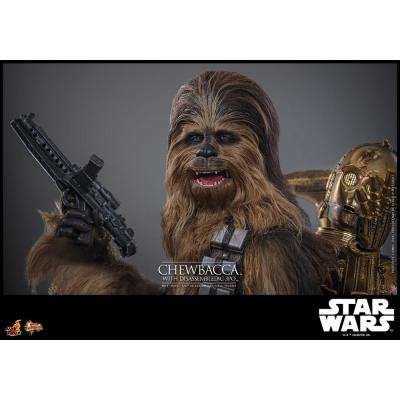 Star Wars Episode V Figura Movie Masterpiece 1/6 Chewbacca with Disassembled C-3PO 36 cm