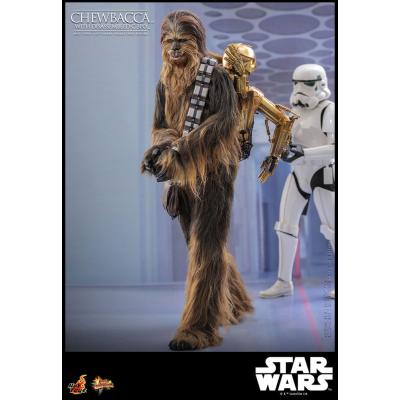 Star Wars Episode V Figura Movie Masterpiece 1/6 Chewbacca with Disassembled C-3PO 36 cm