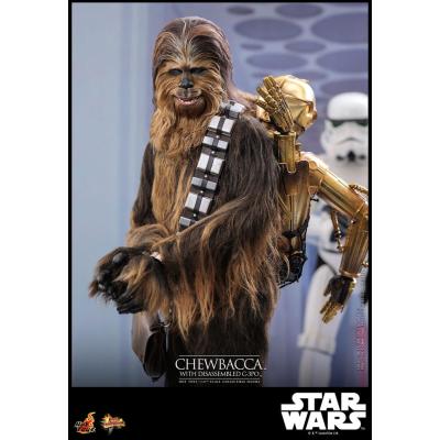 Star Wars Episode V Figura Movie Masterpiece 1/6 Chewbacca with Disassembled C-3PO 36 cm