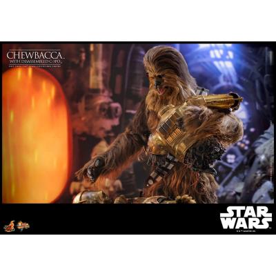 Star Wars Episode V Figura Movie Masterpiece 1/6 Chewbacca with Disassembled C-3PO 36 cm
