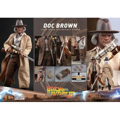 Regreso al futuro III Figura Movie Masterpiece 1/6 Doc Brown 32 cm