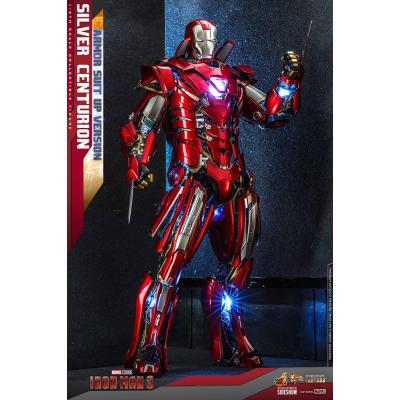 Iron Man 3 Figura Movie Masterpiece 1/6 Silver Centurion (Armor Suit Up Version) 32 cm
