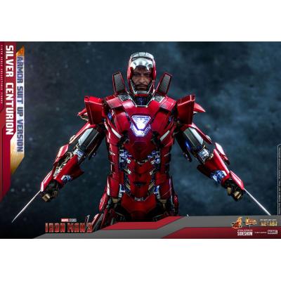 Iron Man 3 Figura Movie Masterpiece 1/6 Silver Centurion (Armor Suit Up Version) 32 cm
