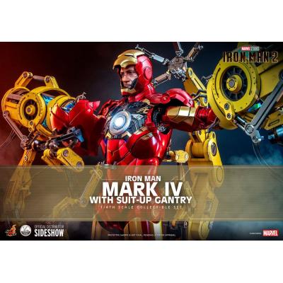 Iron Man 2 Figura 1/4 Iron Man Mark IV with Suit-Up Gantry 49 cm