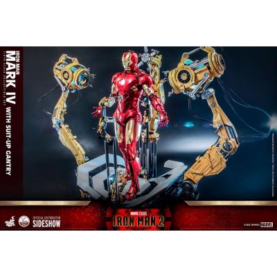 Iron Man 2 Figura 1/4 Iron Man Mark IV with Suit-Up Gantry 49 cm
