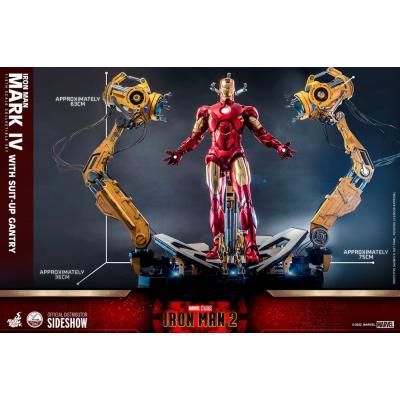 Iron Man 2 Figura 1/4 Iron Man Mark IV with Suit-Up Gantry 49 cm