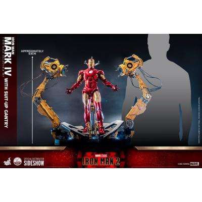 Iron Man 2 Figura 1/4 Iron Man Mark IV with Suit-Up Gantry 49 cm