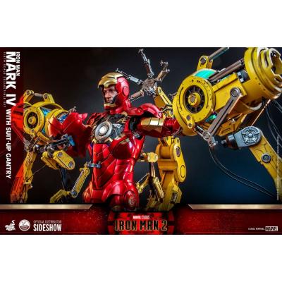 Iron Man 2 Figura 1/4 Iron Man Mark IV with Suit-Up Gantry 49 cm