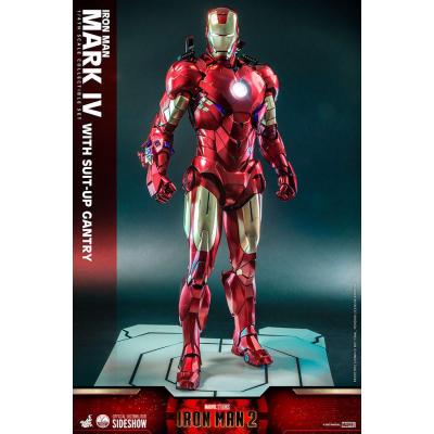 Iron Man 2 Figura 1/4 Iron Man Mark IV with Suit-Up Gantry 49 cm