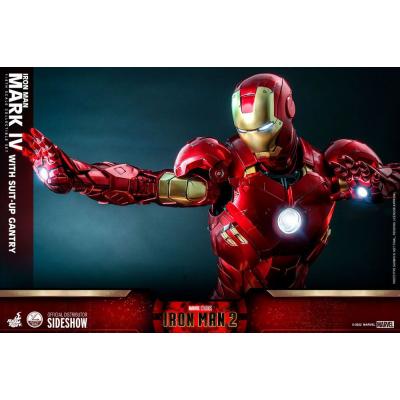 Iron Man 2 Figura 1/4 Iron Man Mark IV with Suit-Up Gantry 49 cm