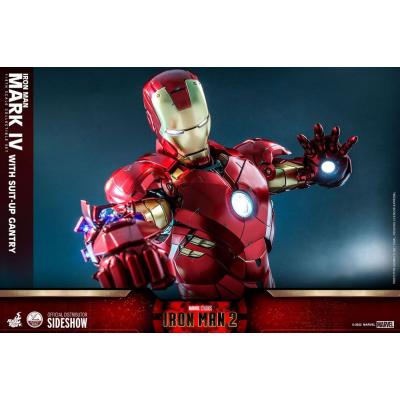 Iron Man 2 Figura 1/4 Iron Man Mark IV with Suit-Up Gantry 49 cm