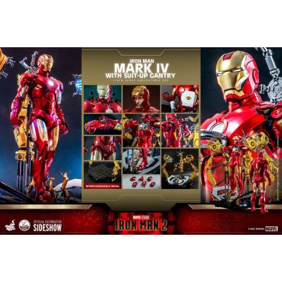 Iron Man 2 Figura 1/4 Iron Man Mark IV with Suit-Up Gantry 49 cm