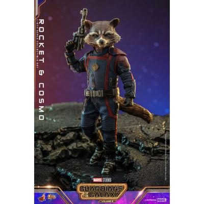Guardianes de la Galaxia vol. 3 Figuras Movie Masterpiece 1/6 Rocket & Cosmo 16 cm