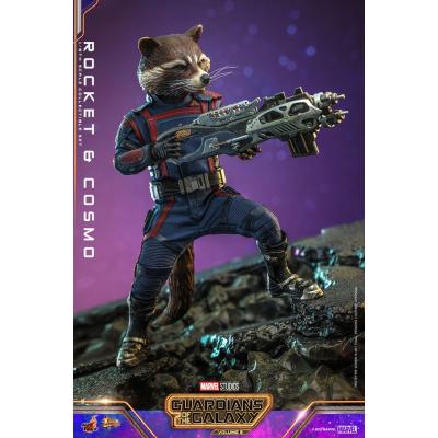 Guardianes de la Galaxia vol. 3 Figuras Movie Masterpiece 1/6 Rocket & Cosmo 16 cm