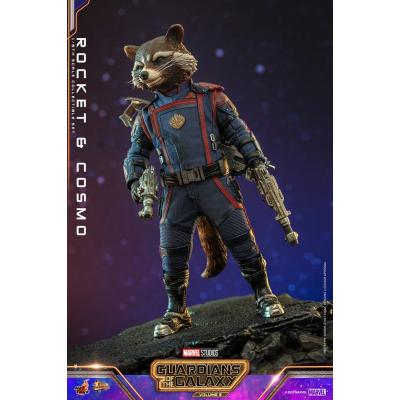 Guardianes de la Galaxia vol. 3 Figuras Movie Masterpiece 1/6 Rocket & Cosmo 16 cm