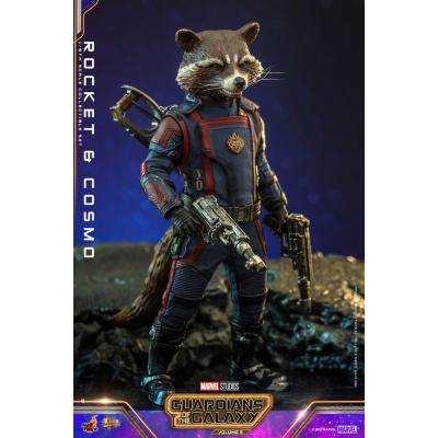 Guardianes de la Galaxia vol. 3 Figuras Movie Masterpiece 1/6 Rocket & Cosmo 16 cm