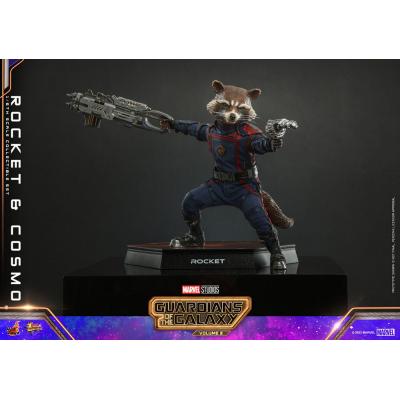 Guardianes de la Galaxia vol. 3 Figuras Movie Masterpiece 1/6 Rocket & Cosmo 16 cm
