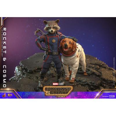 Guardianes de la Galaxia vol. 3 Figuras Movie Masterpiece 1/6 Rocket & Cosmo 16 cm