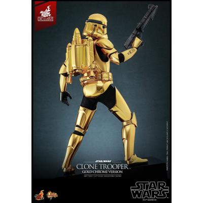 Star Wars Figura 1/6 Clone Trooper (Gold Chrome Version) Exclusive 30 cm