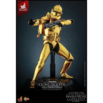 Star Wars Figura 1/6 Clone Trooper (Gold Chrome Version) Exclusive 30 cm