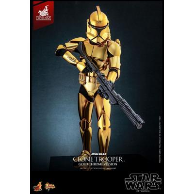 Star Wars Figura 1/6 Clone Trooper (Gold Chrome Version) Exclusive 30 cm