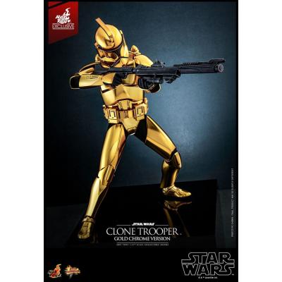 Star Wars Figura 1/6 Clone Trooper (Gold Chrome Version) Exclusive 30 cm