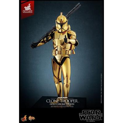 Star Wars Figura 1/6 Clone Trooper (Gold Chrome Version) Exclusive 30 cm