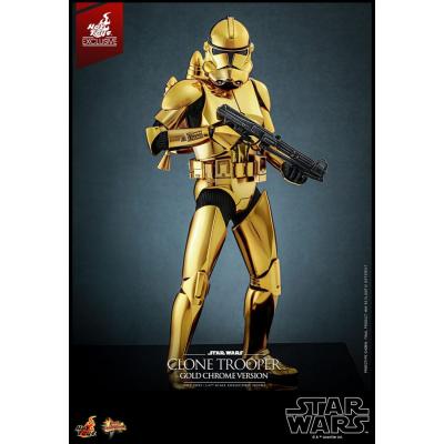 Star Wars Figura 1/6 Clone Trooper (Gold Chrome Version) Exclusive 30 cm