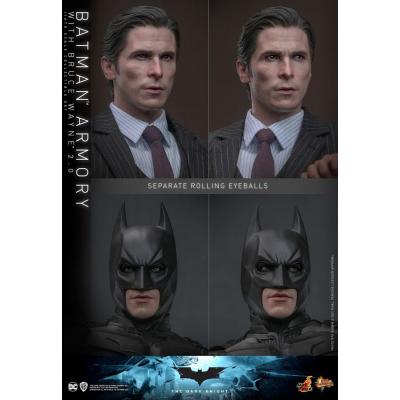 El caballero oscuro Figuras y Diorama Movie Masterpiece 1/6 Batman Armory with Bruce Wayne (2.0) 30 cm