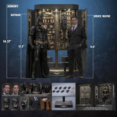 El caballero oscuro Figuras y Diorama Movie Masterpiece 1/6 Batman Armory with Bruce Wayne (2.0) 30 cm