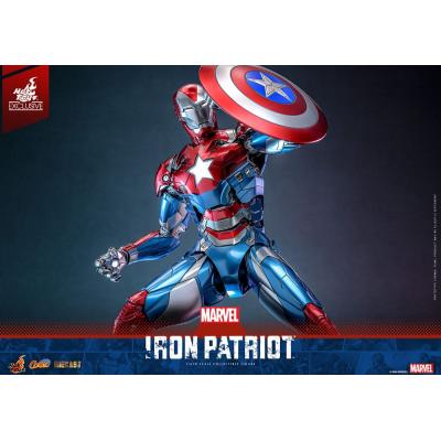 Marvel Figura Diecast Comic Masterpiece 1/6 Iron Patriot Hot Toys Exclusive 32 cm
