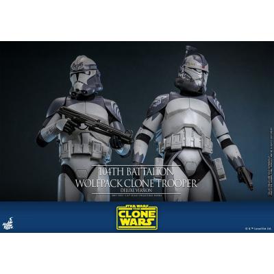 Star Wars The Clone Wars Figura 1/6 104th Battalion Wolfpack Clone Trooper Deluxe Version 30 cm