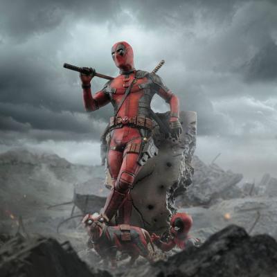 Deadpool 3 Estatua 1/10 Art Scale Deadpool 21 cm